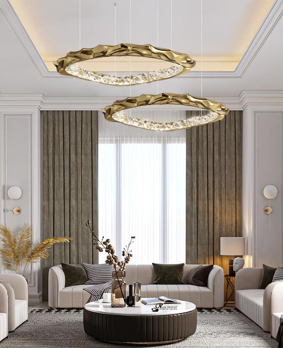 Resin Circlet Brass Pendant Lamp-DWHOME
