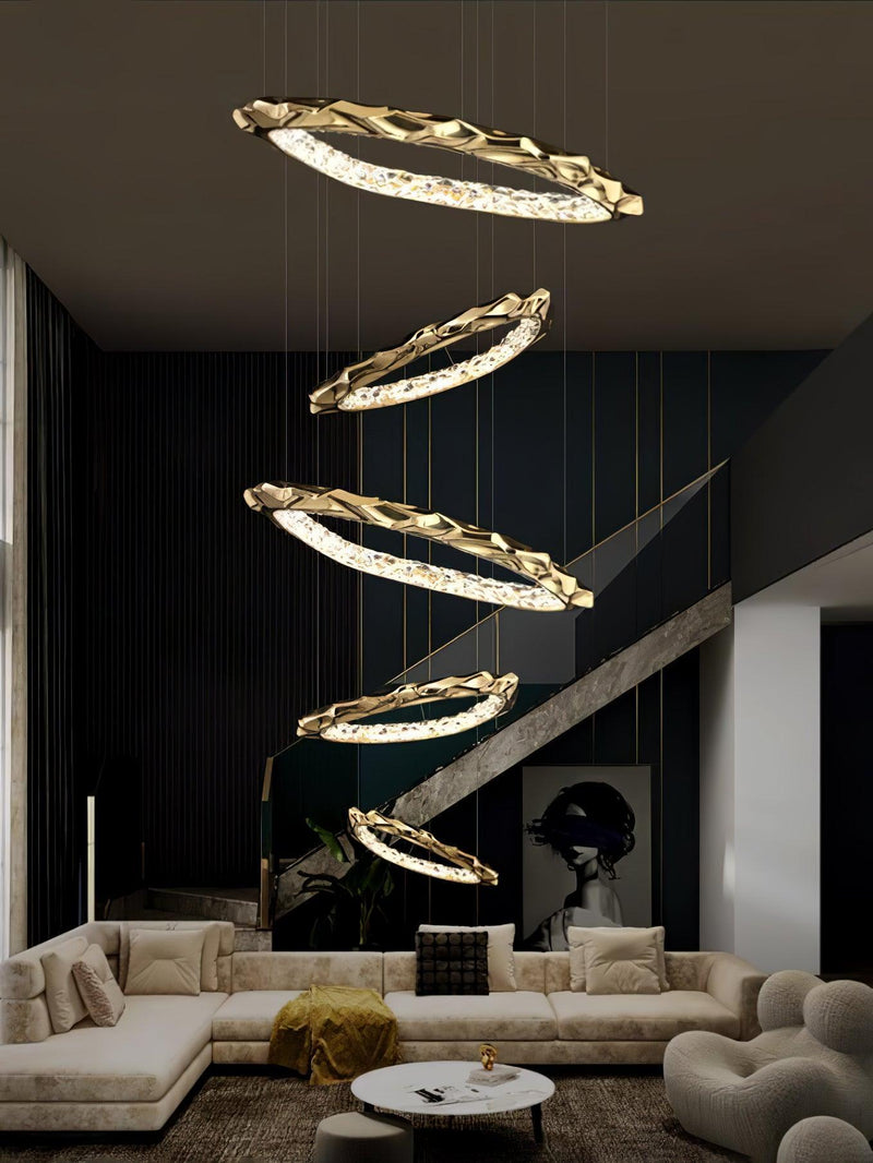 Resin Circlet Brass Pendant Lamp-DWHOME