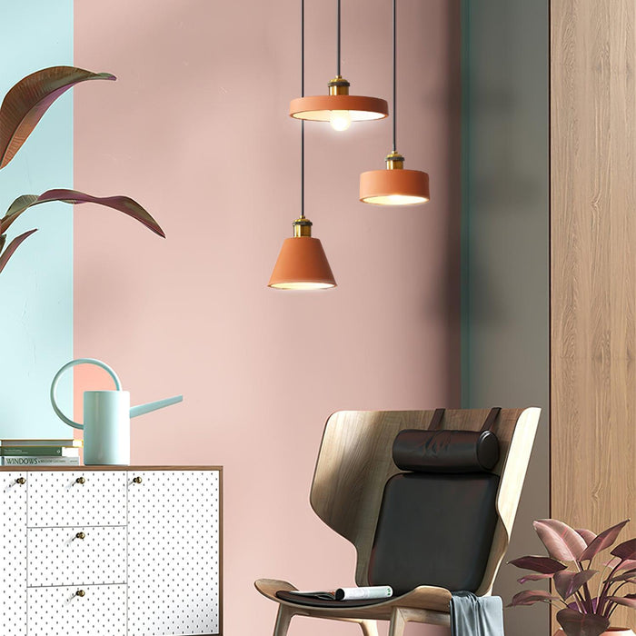 Resin Geometric Pendant Lamp-DWHOME