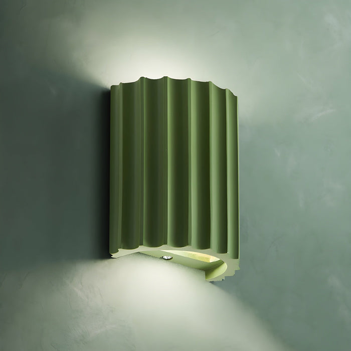 Resin Ribbed Wall Lamp-DWHOME