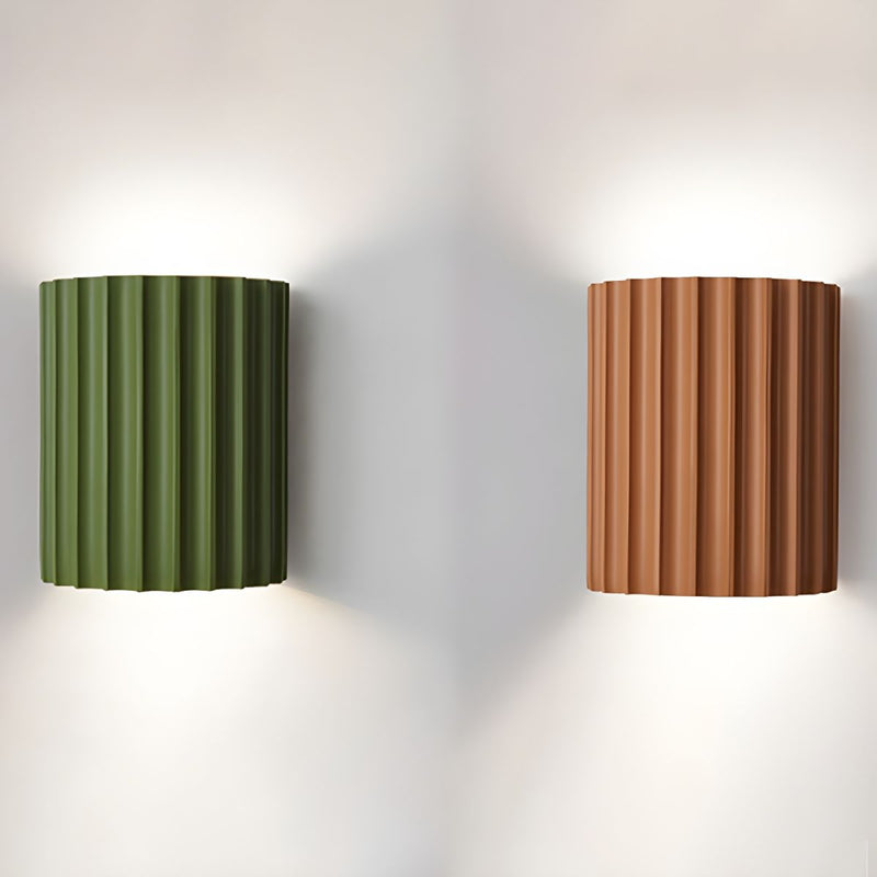 Resin Ribbed Wall Lamp-DWHOME