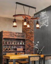 Retro Boat Wood Chandelier-DWHOME
