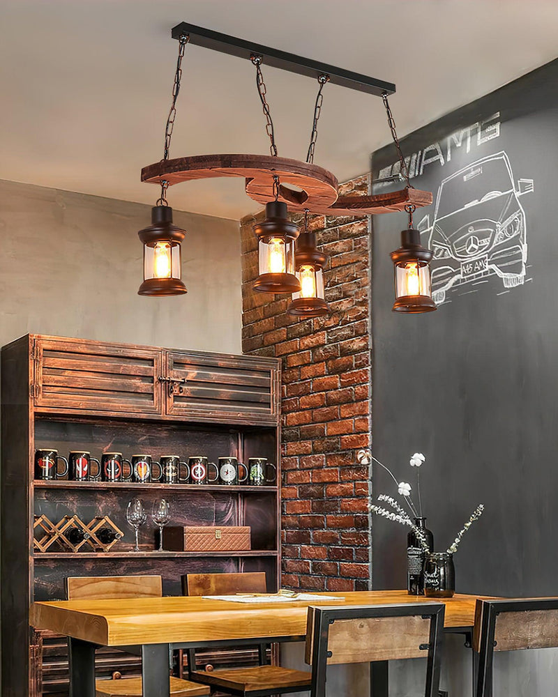 Retro Boat Wood Chandelier-DWHOME