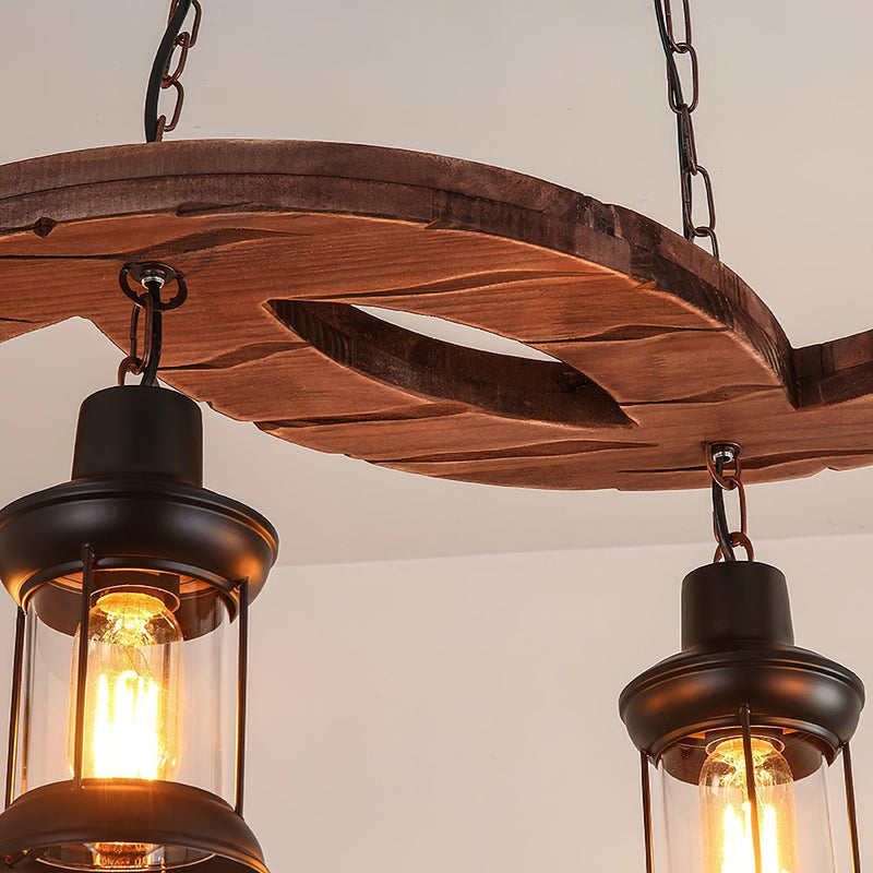 Retro Boat Wood Chandelier-DWHOME