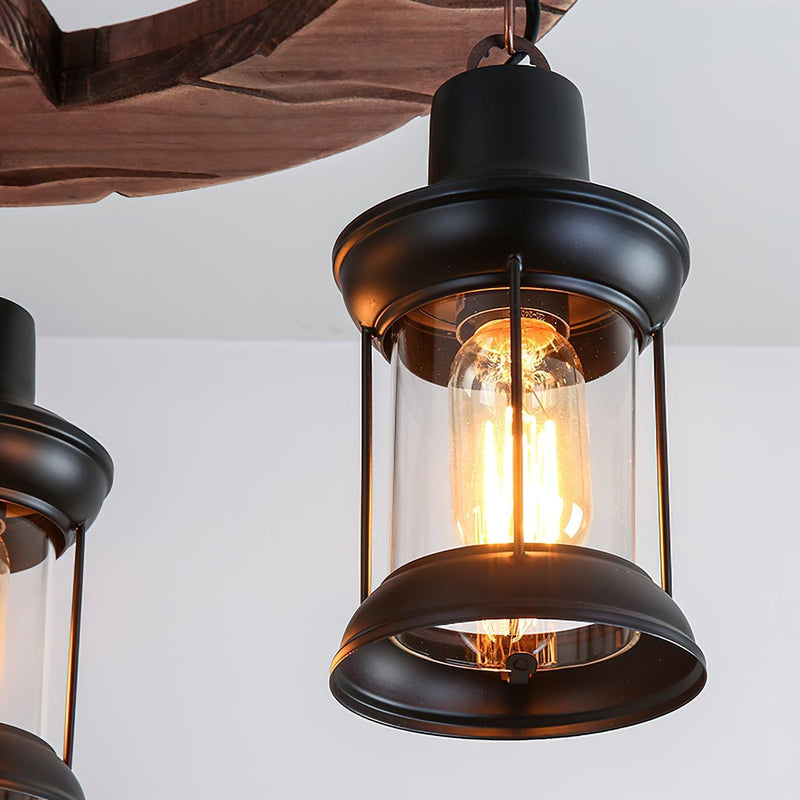 Retro Boat Wood Chandelier-DWHOME