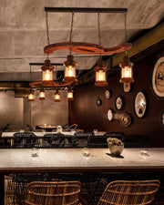 Retro Boat Wood Chandelier-DWHOME