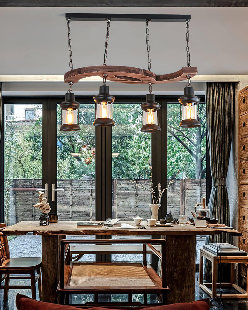 Retro Boat Wood Chandelier-DWHOME