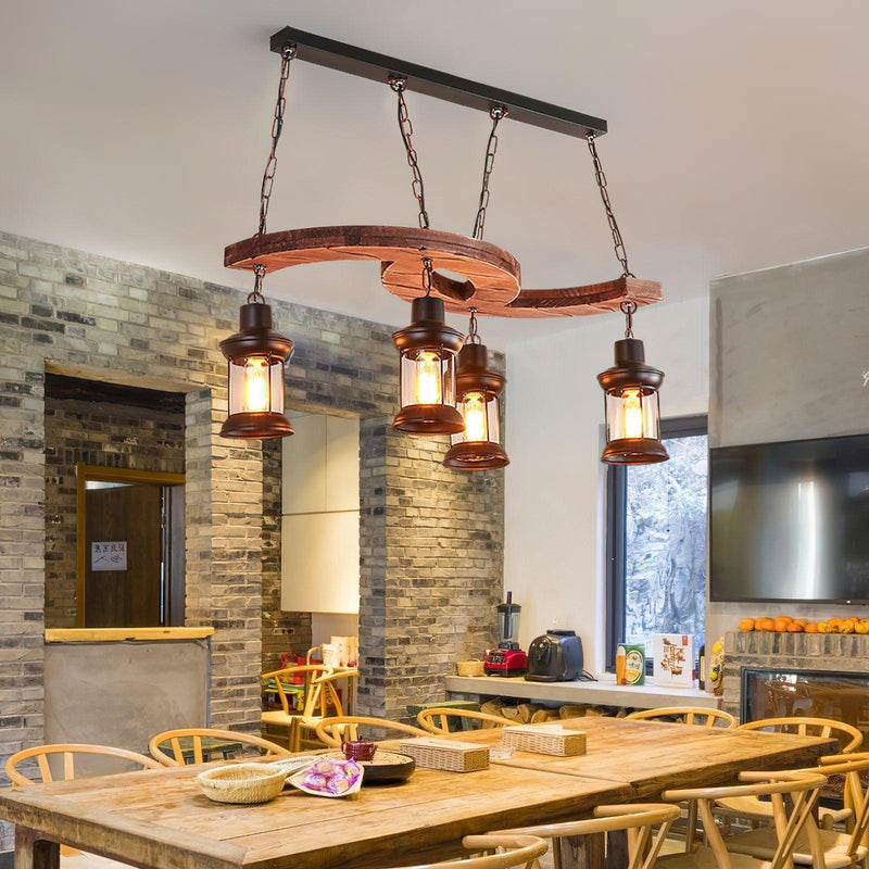 Retro Boat Wood Chandelier-DWHOME