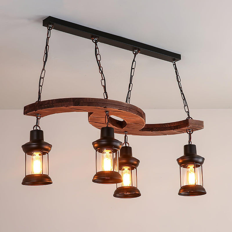 Retro Boat Wood Chandelier-DWHOME
