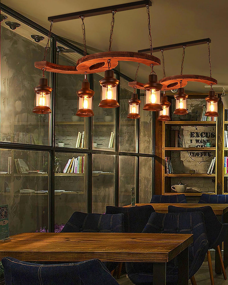 Retro Boat Wood Chandelier-DWHOME