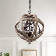 Retro Globe Weathered Chandelier-DWHOME