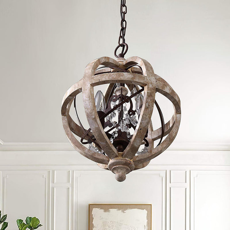 Retro Globe Weathered Chandelier-DWHOME