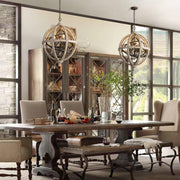 Retro Globe Weathered Chandelier-DWHOME