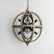 Retro Globe Weathered Chandelier-DWHOME