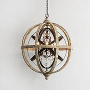 Retro Globe Weathered Chandelier-DWHOME