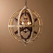 Retro Globe Weathered Chandelier-DWHOME