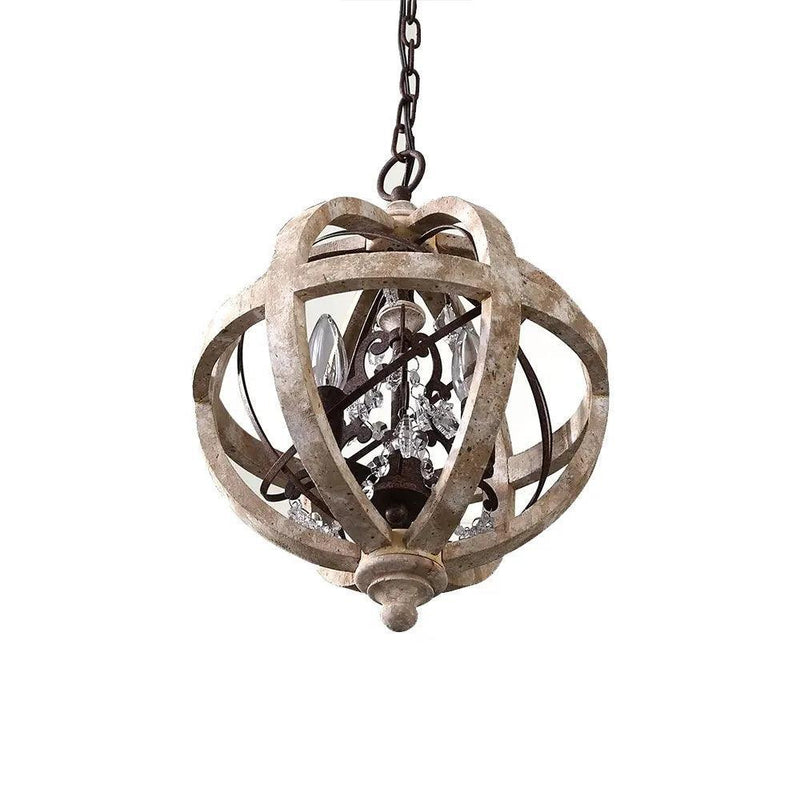 Retro Globe Weathered Chandelier-DWHOME