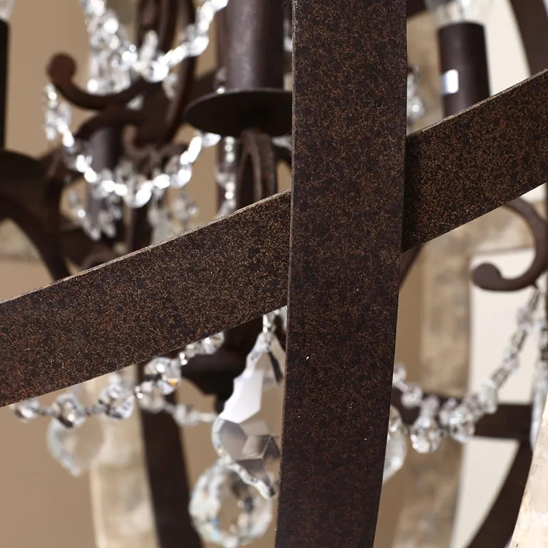 Retro Globe Weathered Chandelier-DWHOME