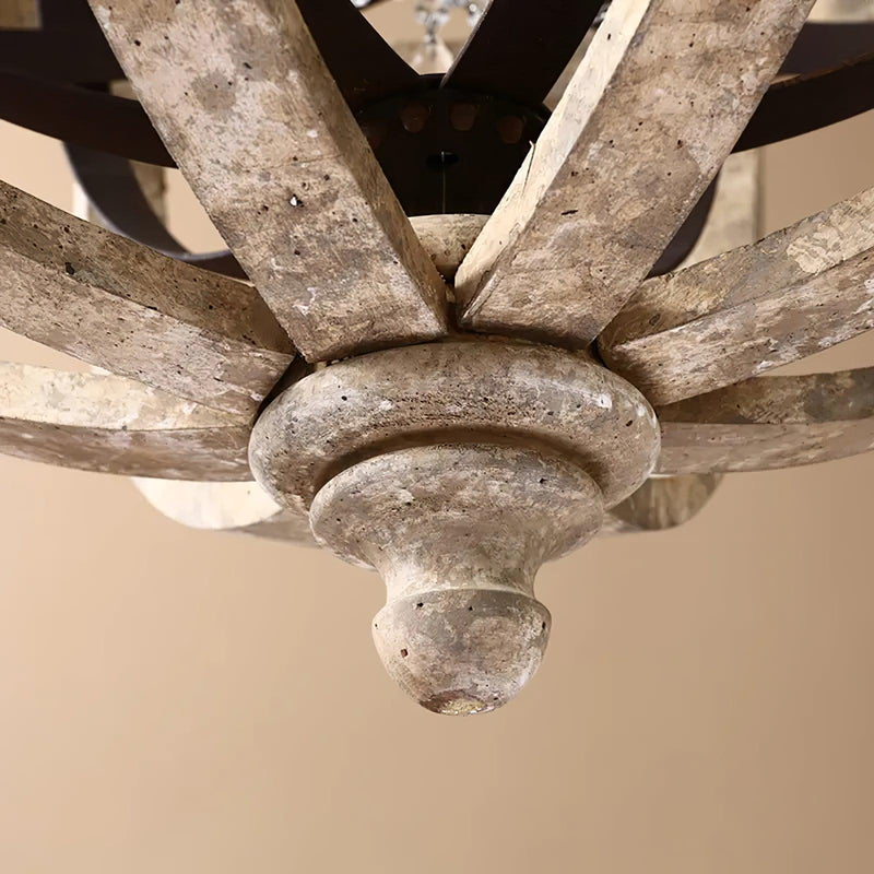 Retro Globe Weathered Chandelier-DWHOME