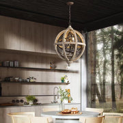 Retro Globe Weathered Chandelier-DWHOME