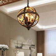 Retro Globe Weathered Chandelier-DWHOME