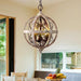 Retro Globe Weathered Chandelier-DWHOME