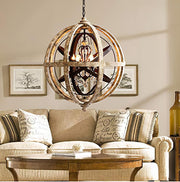 Retro Globe Weathered Chandelier-DWHOME