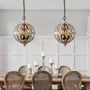Retro Globe Weathered Chandelier-DWHOME