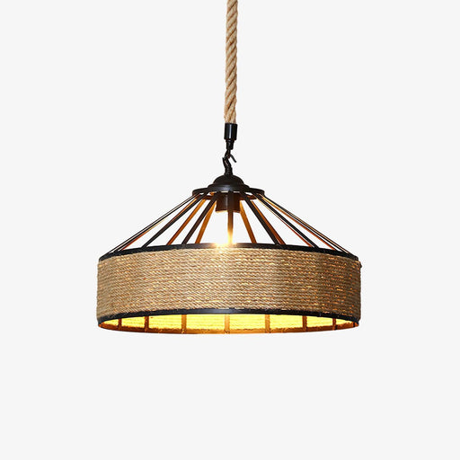 Retro Hemp Rope Exquisite Pendant Light-DWHOME