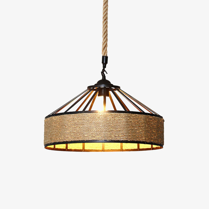 Retro Hemp Rope Exquisite Pendant Light.