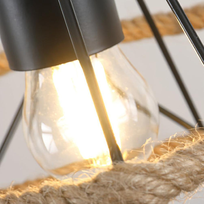 "Lampe suspendue exquise en corde de chanvre rétro - DWHOME"