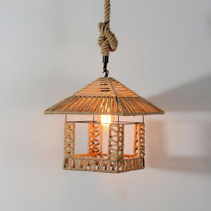 Retro Hemp Rope Exquisite Pendant Light - Vakkerlight