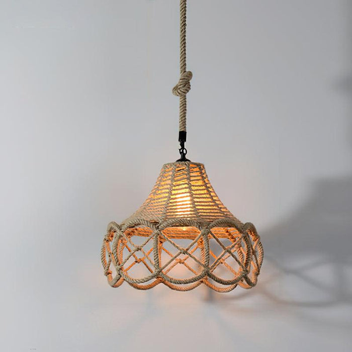 Retro Hemp Rope Exquisite Pendant Light - Vakkerlight