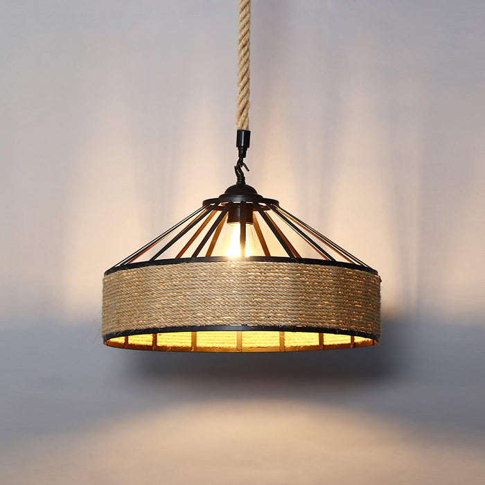 Retro Hemp Rope Exquisite Pendant Light - Vakkerlight