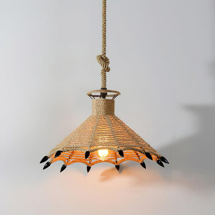 Retro Hemp Rope Interesting Pendant Light - Vakkerlight