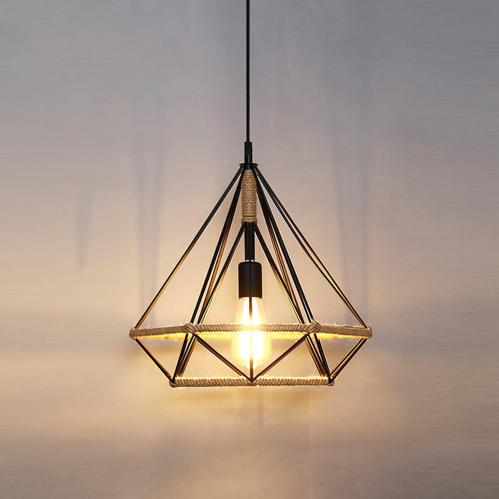 Retro Hemp Rope Interesting Pendant Light-DWHOME