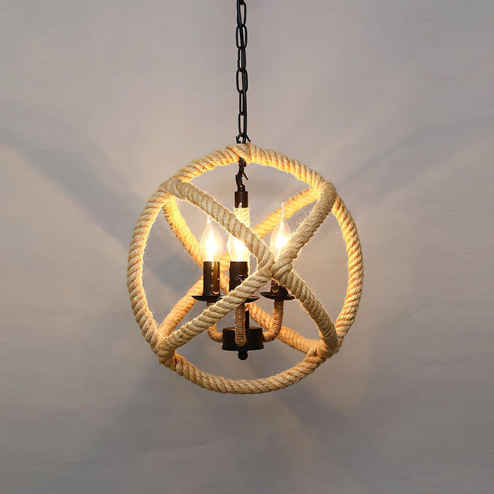 Retro Hemp Rope Interesting Pendant Light - Vakkerlight