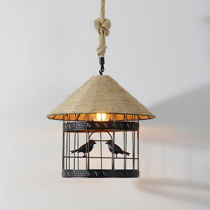 Retro Hemp Rope Interesting Pendant Light - Vakkerlight