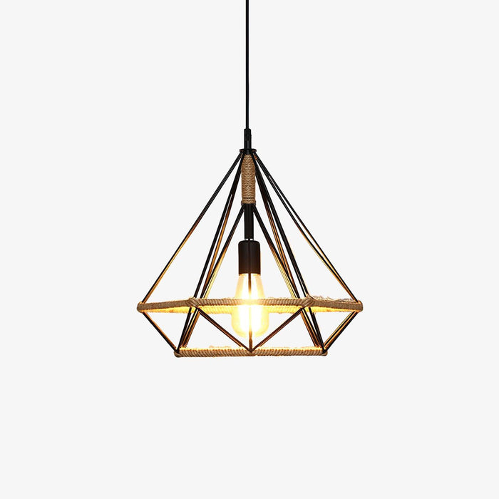 Retro Hemp Rope Interesting Pendant Light.