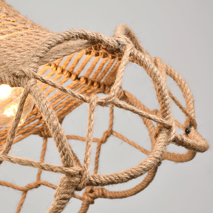 Retro Hemp Rope Interesting Pendant Light - Vakkerlight