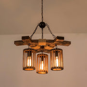 Retro Solid Wood Chandelier-DWHOME