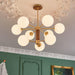 Ribbed Babble Glass Chandelier-DWHOME