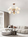 Ribbed Babble Glass Chandelier-DWHOME