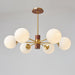 Ribbed Babble Glass Chandelier-DWHOME