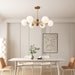 Ribbed Babble Glass Chandelier-DWHOME