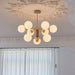 Ribbed Babble Glass Chandelier.