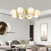 Ribbed Glass Ball Chandelier-DWHOME