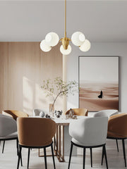 Ribbed Glass Ball Chandelier-DWHOME