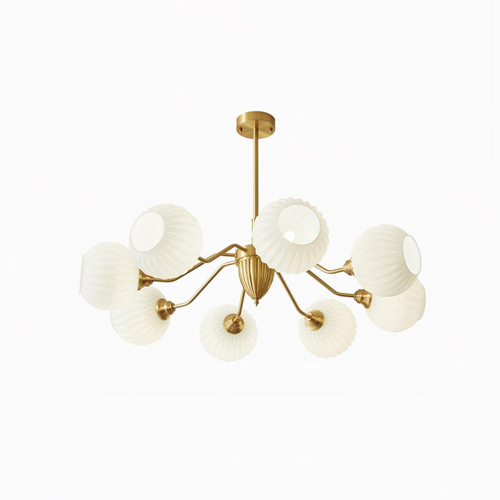 Ribbed Glass Ball Chandelier - DWHOME