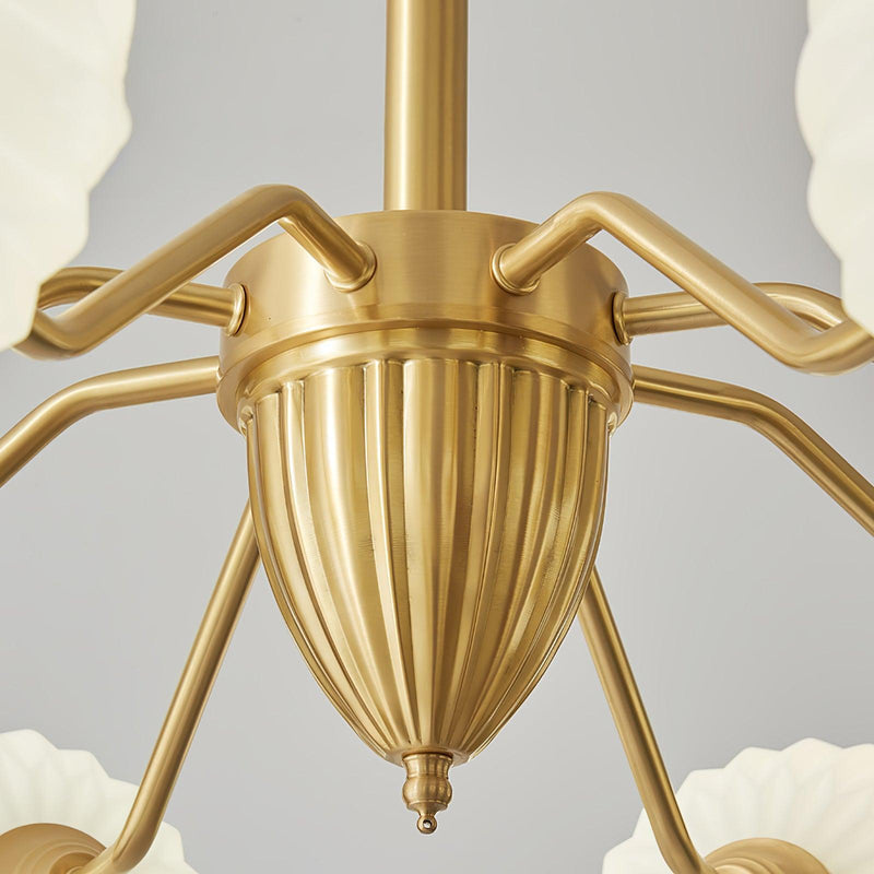 Ribbed Glass Ball Chandelier-DWHOME